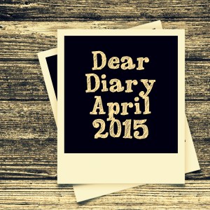 two stacked Polaroid retro frames on wood texture